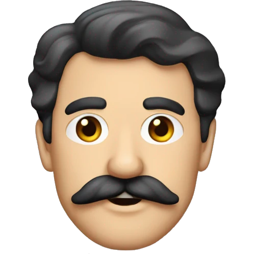 Charly García bigote bicolor emoji
