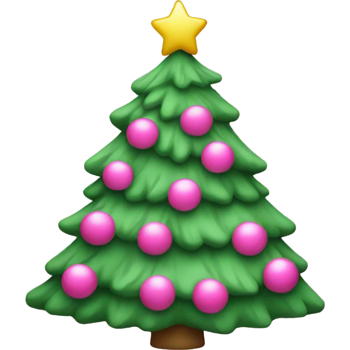 pink christmas tree emoji