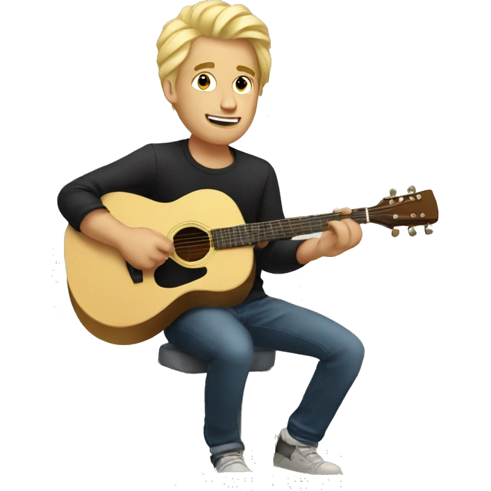 blond guy making music in his home studio emoji