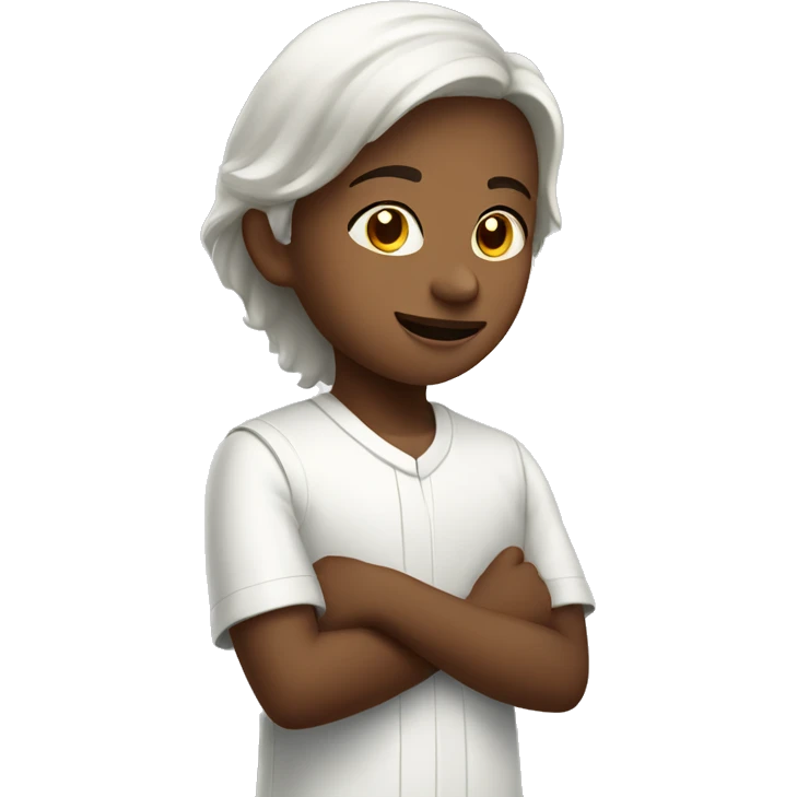 kids in white church clothes singing emoji