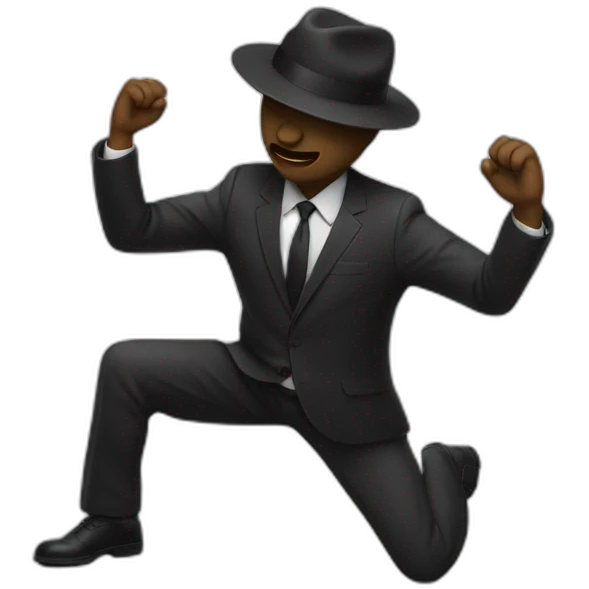 Un noir qui fait un dab emoji