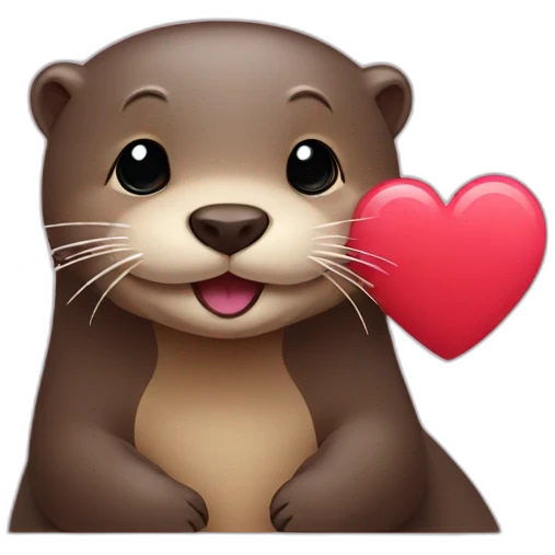 Otter with a heart  emoji