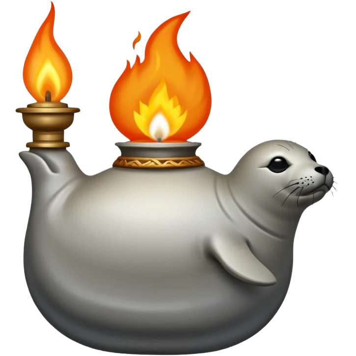 Seal oil lamp (qulliq), Inuits emoji
