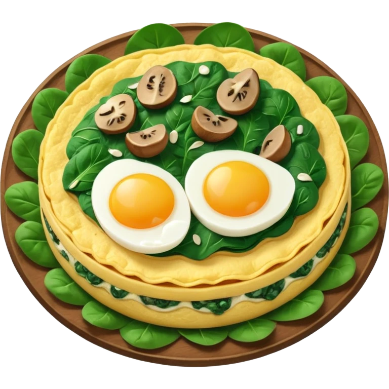 Egg Omelet with Spinach and Mushrooms emoji