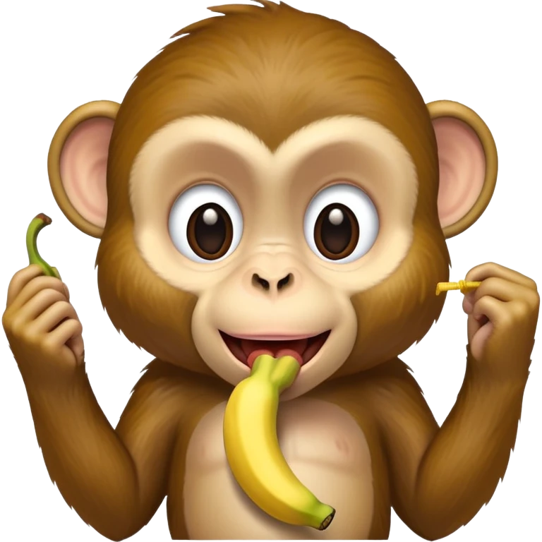 Monkey eating banana do the floss emoji