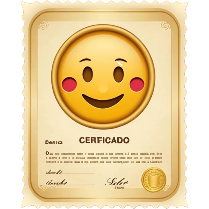 preciso de um emoji representando um certificado em papel com carimbo ou selo emoji