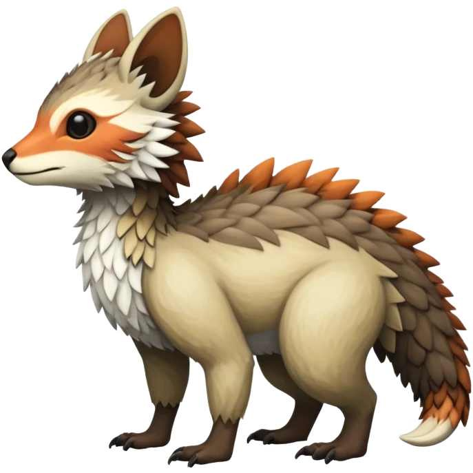 warm-colored Vernid-Trico-Fionbri-creature (full body) emoji