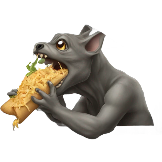 chupacabra eating a car emoji