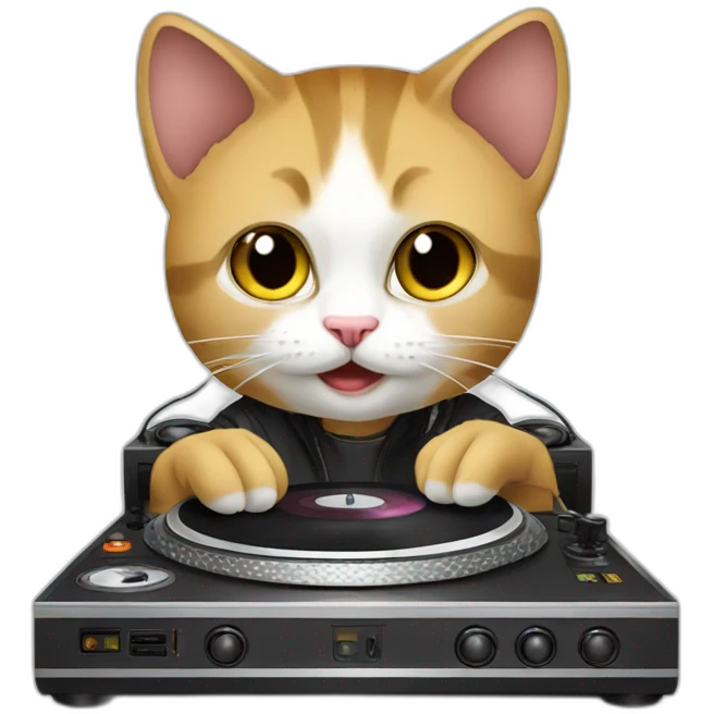 Dj kitten emoji