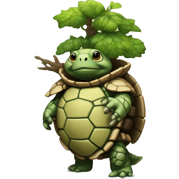 Humanoid Tortle Cleric with a small tree growing off of his shell. emoji