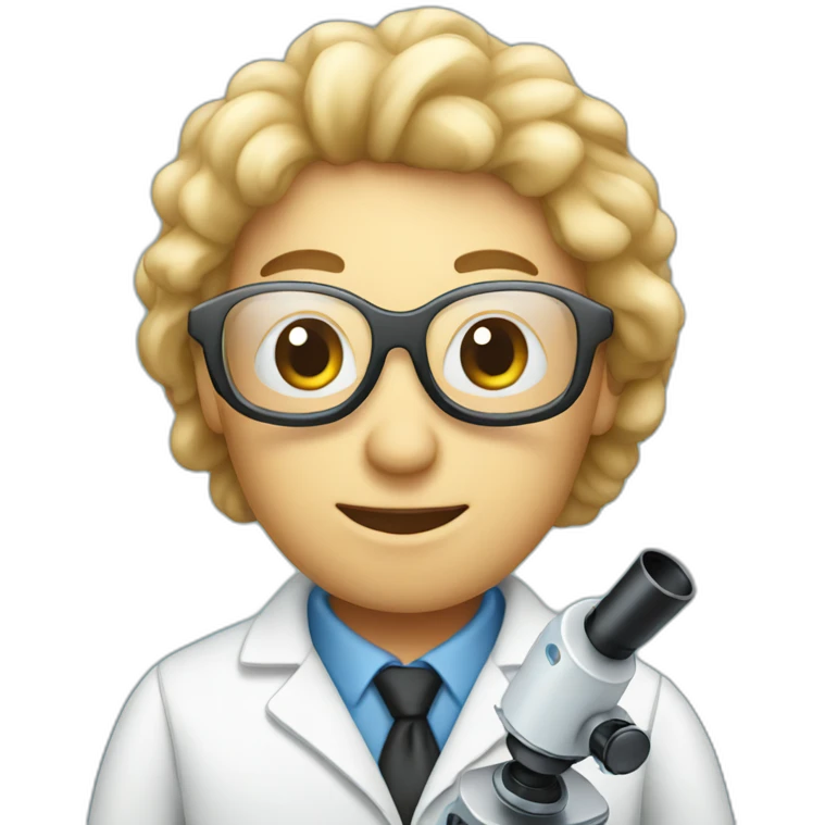 microbiologist with a microscope emoji
