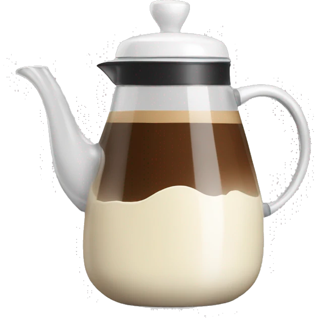 Coffee pot with wip cream  emoji