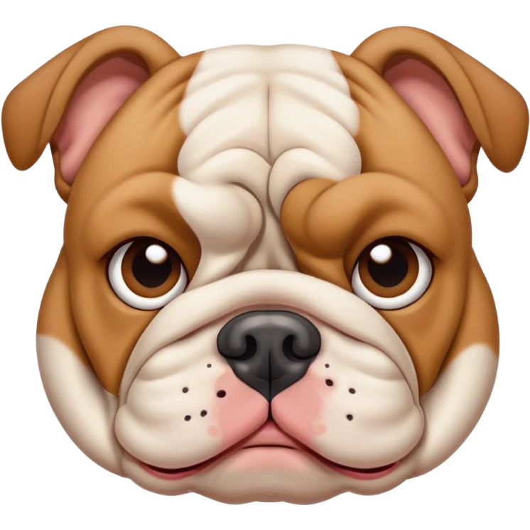 Fawn bulldog rolling his eyes emoji
