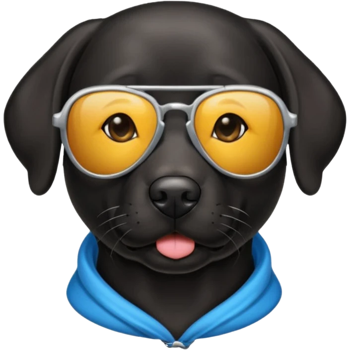 black lab with sunglasses on emoji