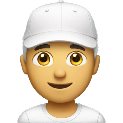 A guy with a white cap emoji