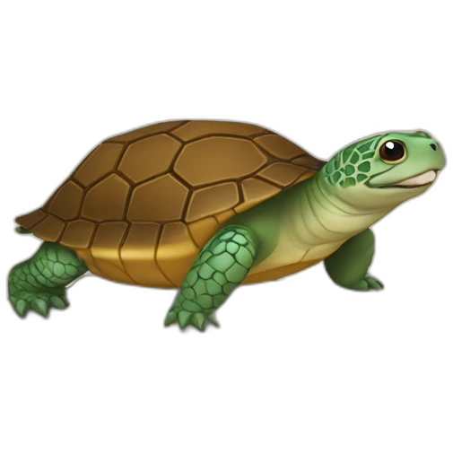 Tortue sur une loutre emoji