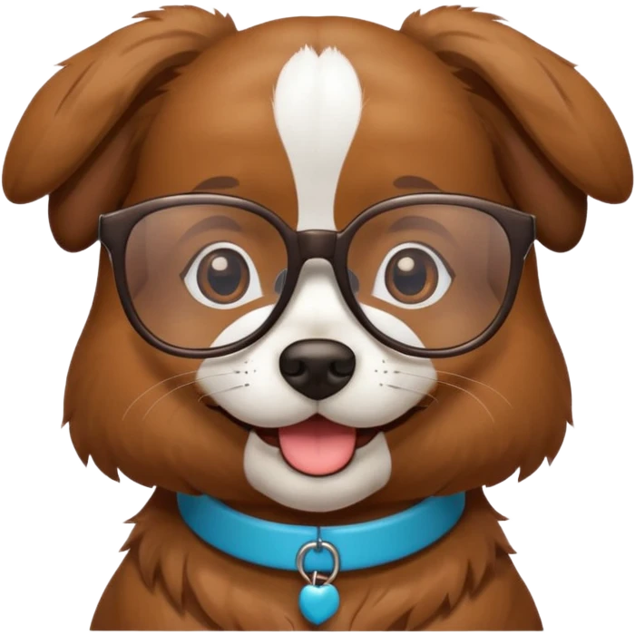 Perro con lentes  emoji