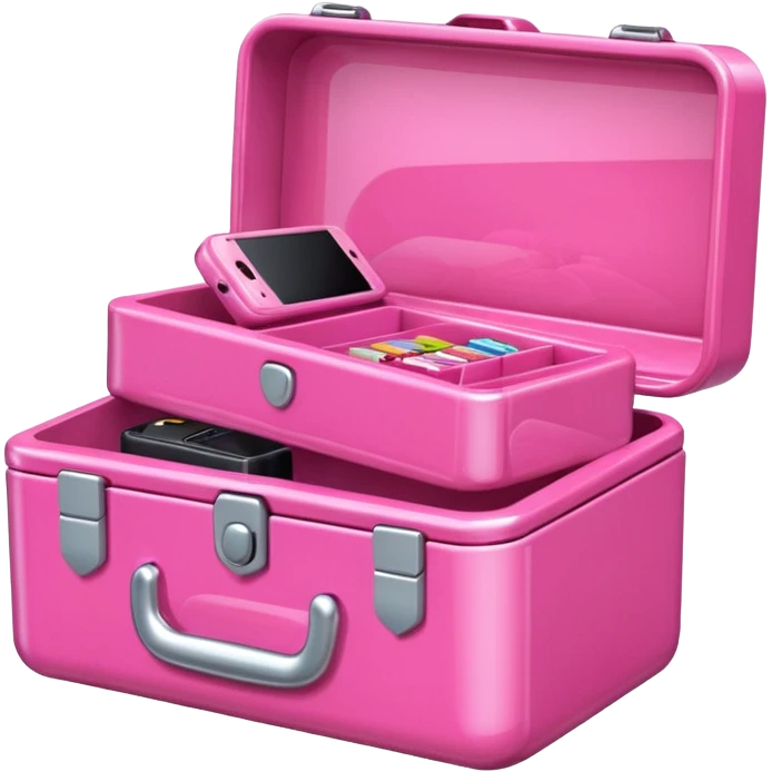girly cellphone with a pink mini toolbox emoji