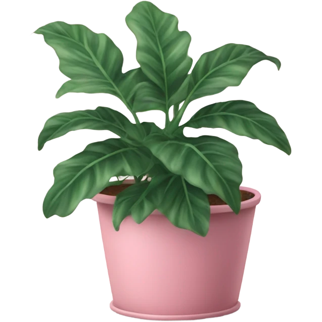 Pink plant in pale pink pot emoji