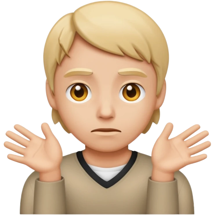 person shrugging with uncertain expression, representing unqualified lead in sales, simple and clear emoji style emoji