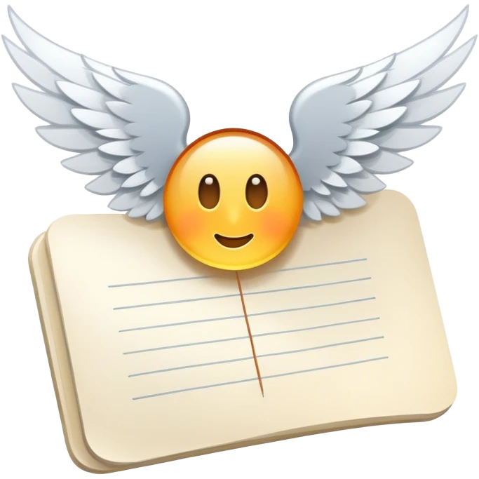 create a note icon with wings emoji