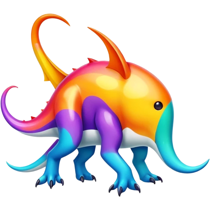colorful vibrant Fakémon-creature with random markings emoji