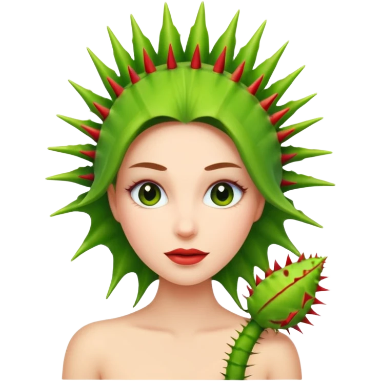 Mujer planta carnivora emoji