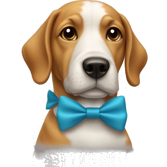 Dog wearing a bow tie emoji