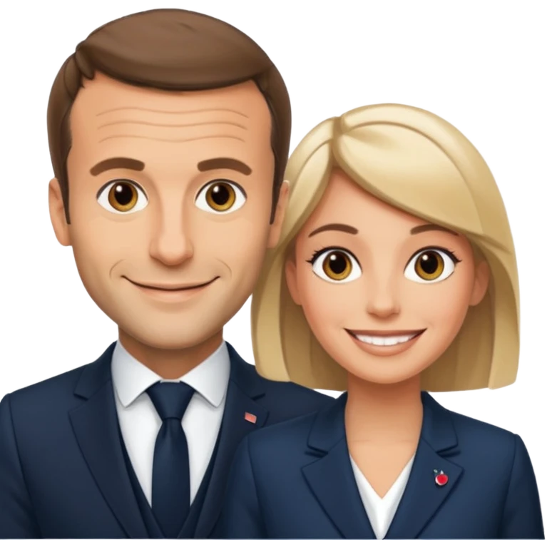 Emmanuel Macron  et Brigitte  emoji