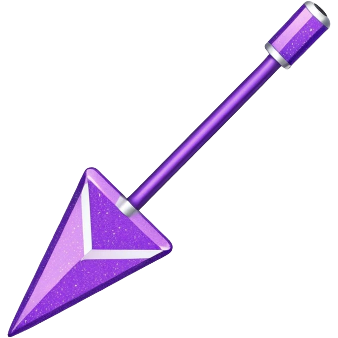 Glitter Roxo e Ciano Flecha emoji