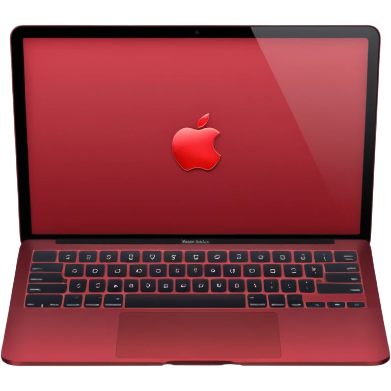 dark red coloured macbook emoji
