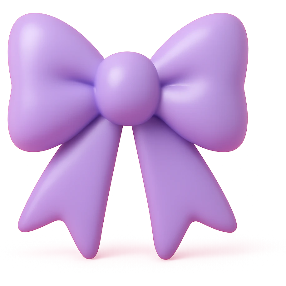 Purple gothic bow emoji