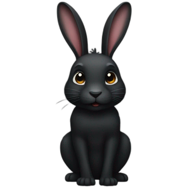 Black rabbit emoji