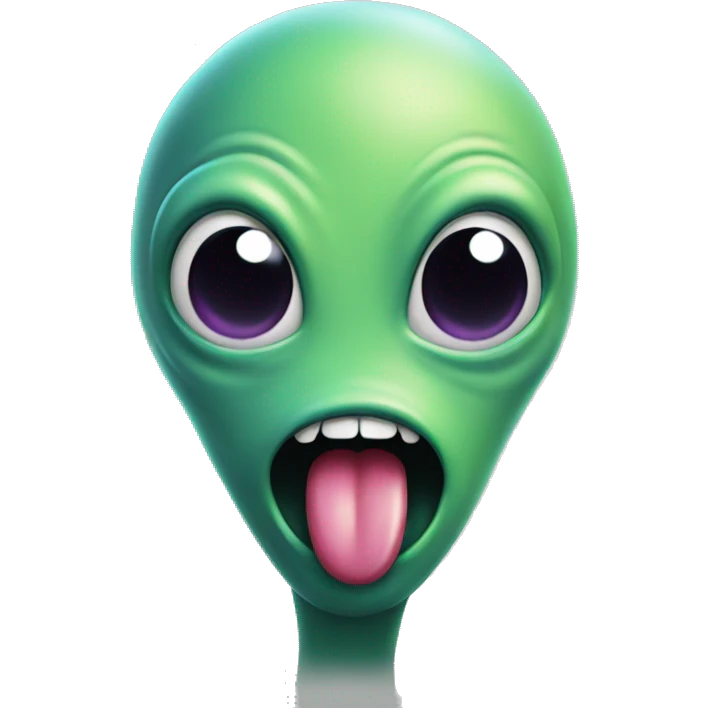 Alien with tongue out emoji