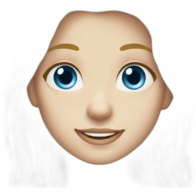 blond blue-eyes-long hair-smile-eat chocolate emoji