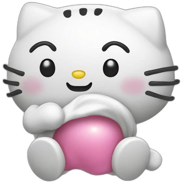 hello kitty farting emoji