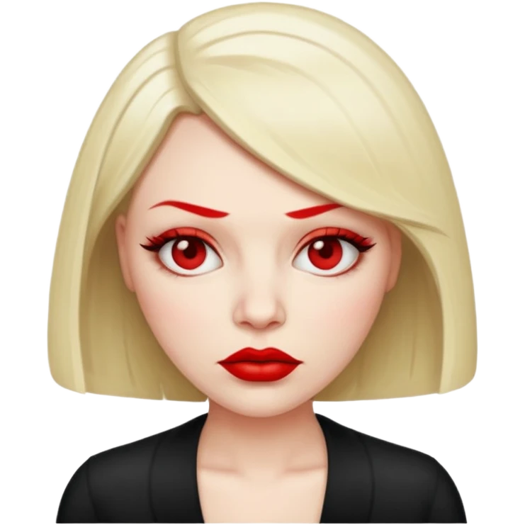 Mean lady with bob emoji