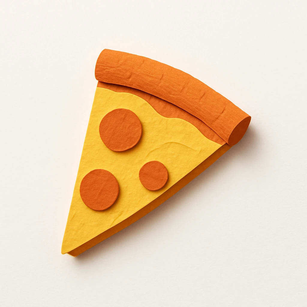 slice of plain cheese pizza emoji