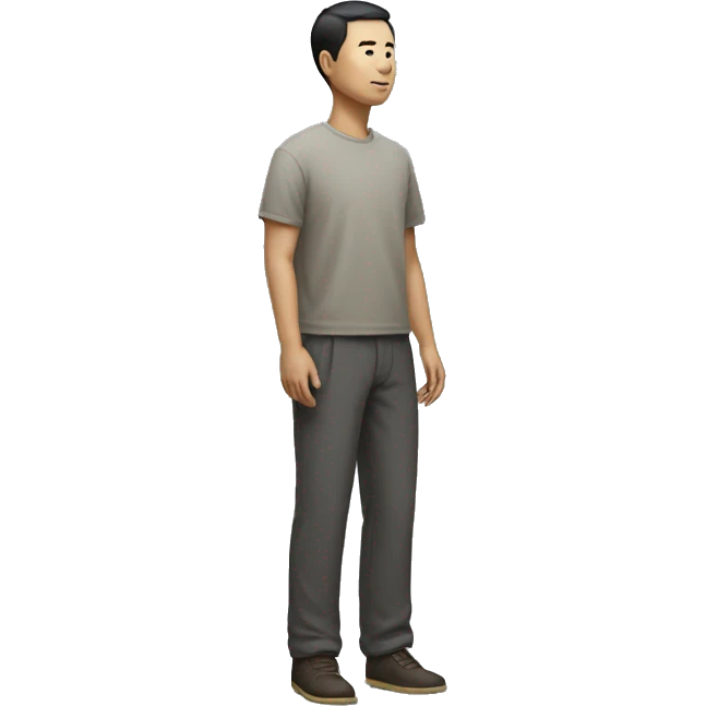 Man Standing sideway Chinese emoji