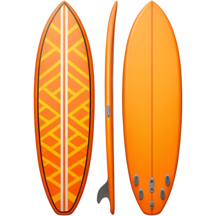 orange pattern surfboard emoji