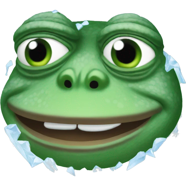 pepe the frog frozen cold emoji