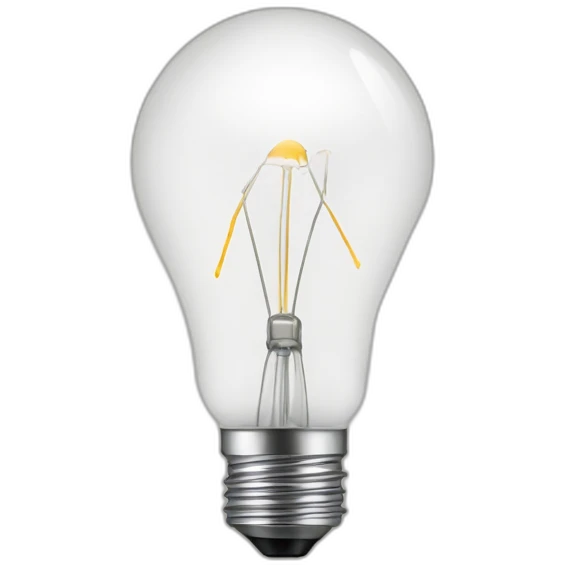 the bulb is narrow at the top emoji