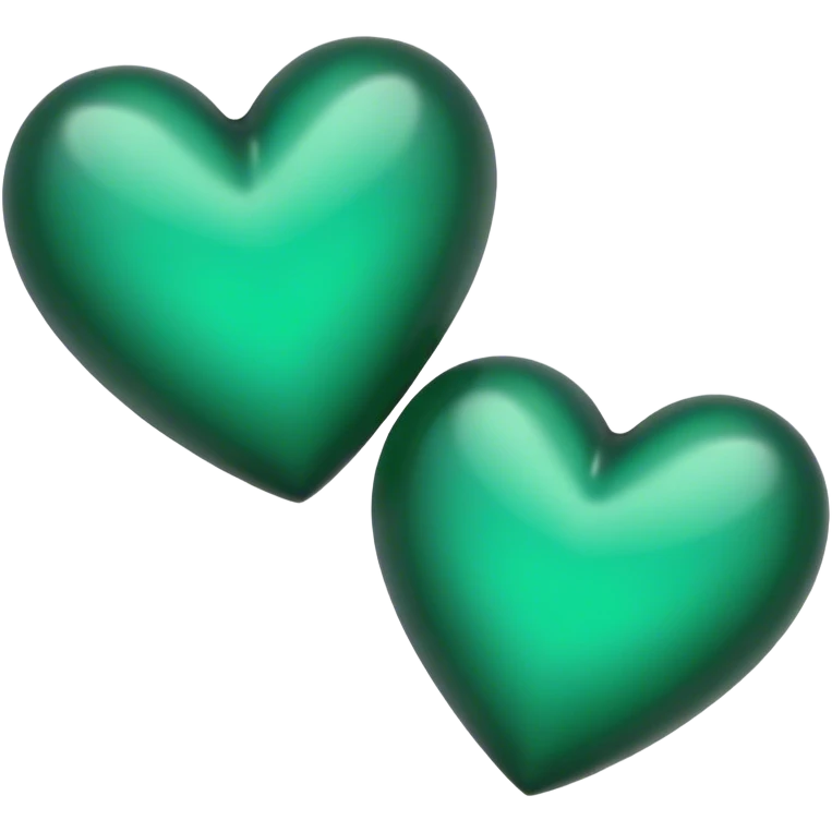dark emerald aesthetic pair heart  emoji