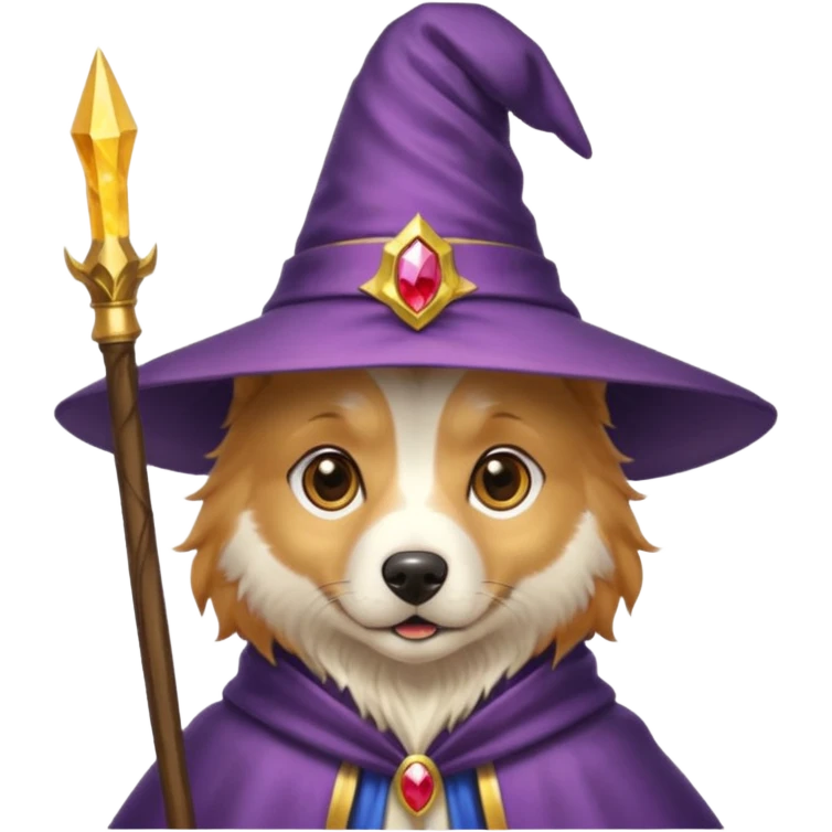 Dog wizard emoji