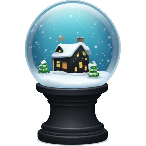 black snow globe emoji