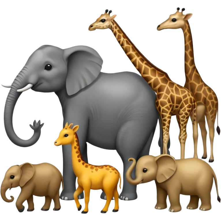 Zoo animals emoji