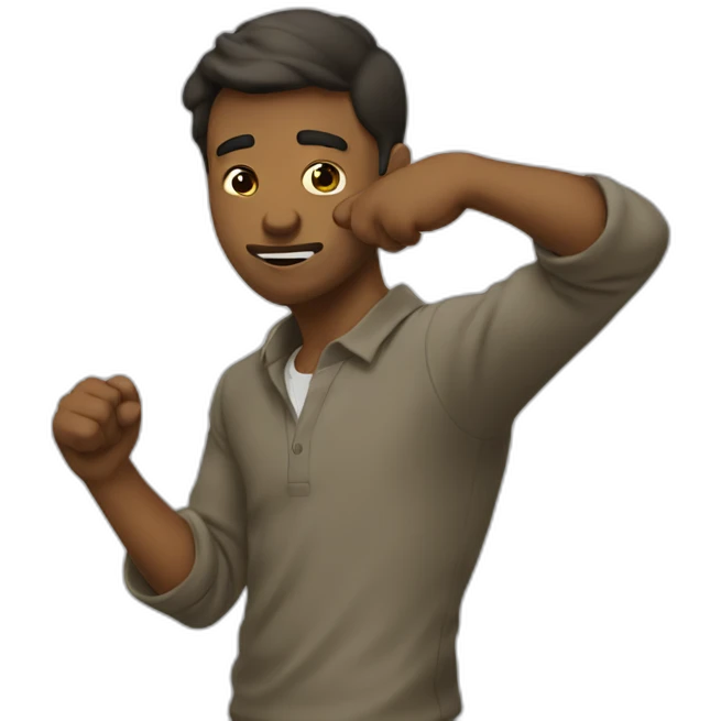 Homme qui dab emoji