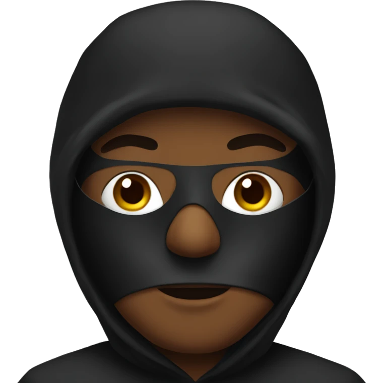 Masked black man  emoji