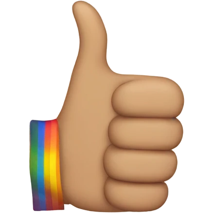 Lgbtq thumbs up emoji