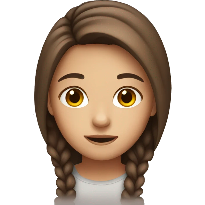 Girl with brown hair  emoji